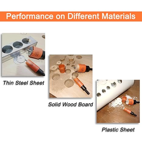Hole Saw Kit for Wood Metal Plastic, Bi-Metal Cutter Set, 10PCS