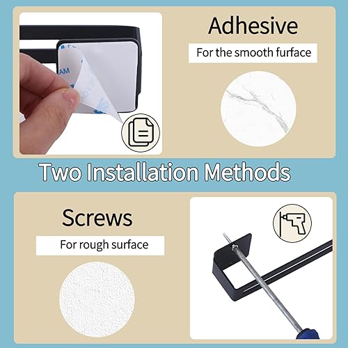 Miniatura 4 de SYXUPUMI Paquete de 2 estantes para sombreros para pared de gorras de béisbol, organizador adhesivo para gorras de béisbol, soporte para sombreros