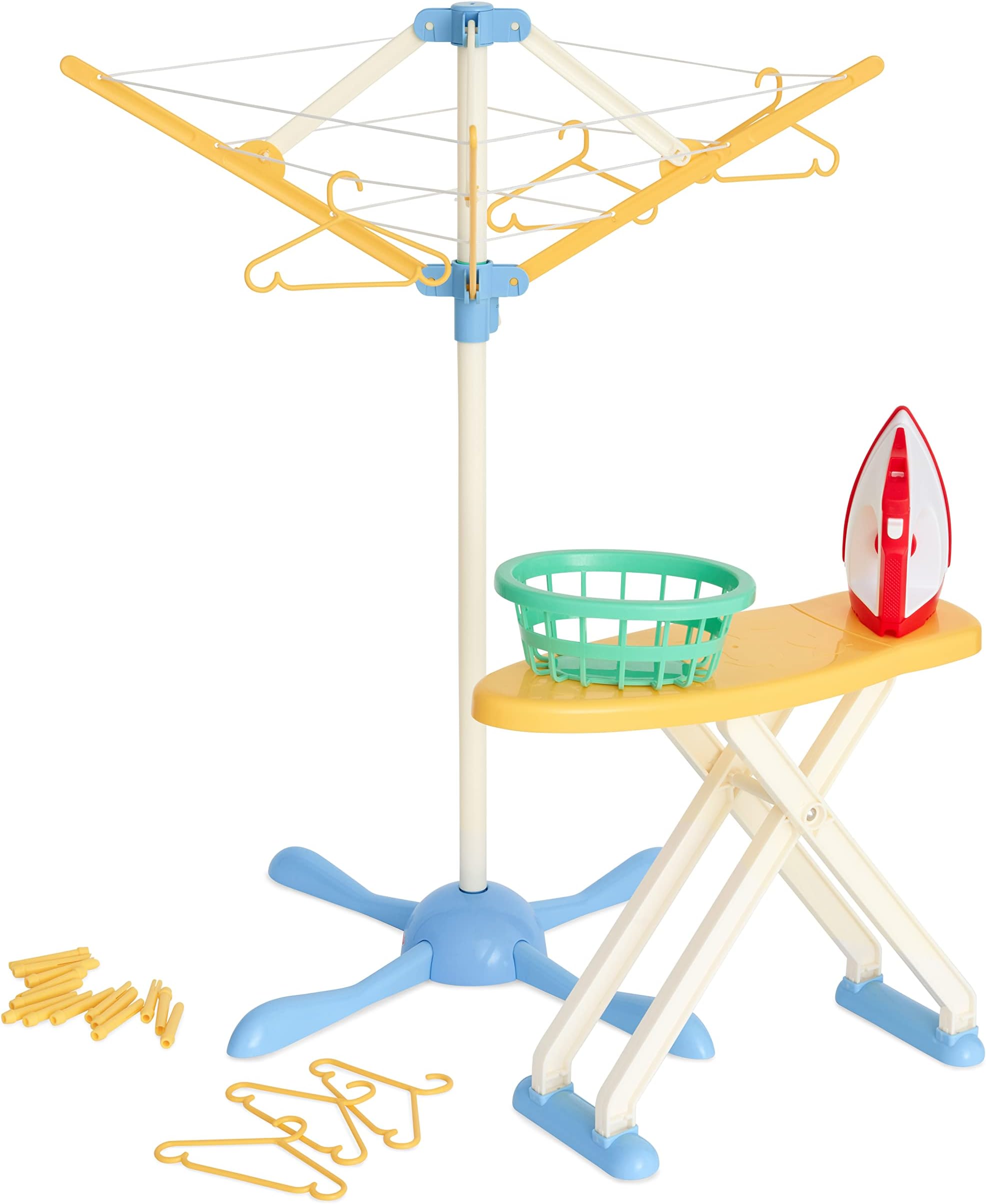 Casdon 61450 Wash Day Set Toy Pretend Steam Iron And Laundry Basket!,Pastel, Aged 3+