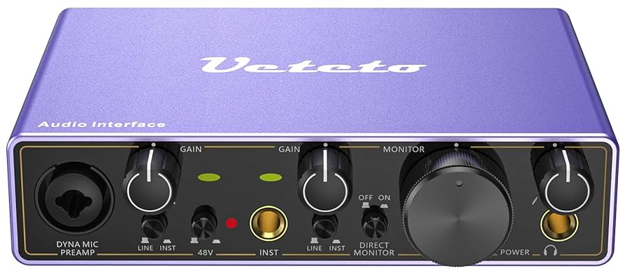 Amazon.com: Ueteto 2i2 USB Audio Interface, Universal Audio