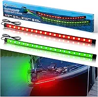 Luzes de navegação de barco LED, luzes vermelhas e verdes de LED à prova d'água, luz de arco de navegação marítima para pesca noturna, passeios de barco, navegação, iluminação, adequado para