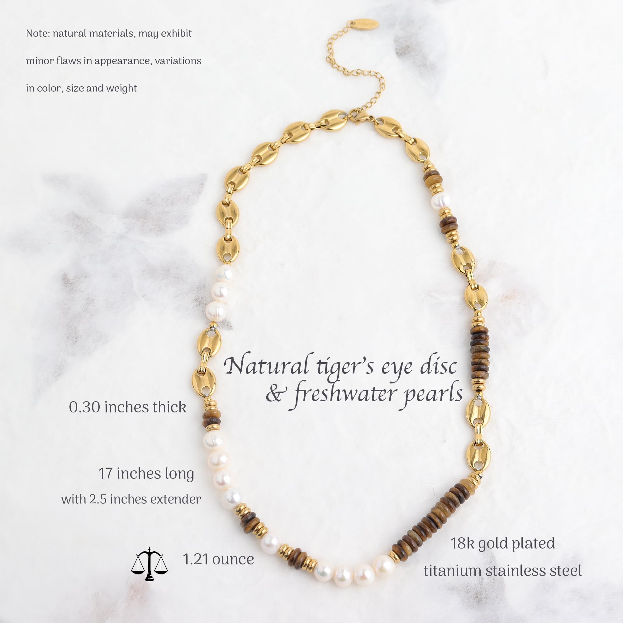 Cuenta de Perla de Piedra Preciosa de Ojo de Tigre para Mujer, Regalo de joyería de Fiesta de declaración Boho