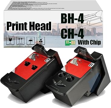 BH-4 CH-4 BH4 CH4 Print Head Printhead, Compatible for Canon G1400 G1410 G1411 G1416 G2400 G2410 G2411 G2415 G3400 G3410 G3411 G3415 G4400 G4410 G4411 Printers High Print Volume Combo Pack