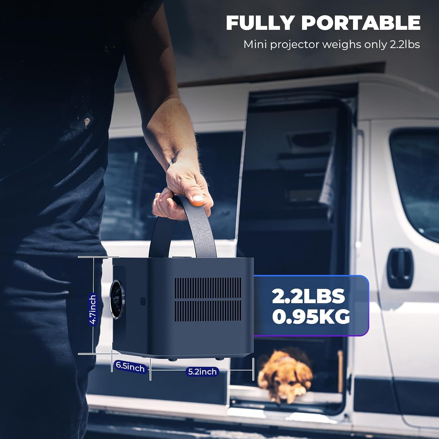 DEERFAMY A89 Mini Projector Portable Design