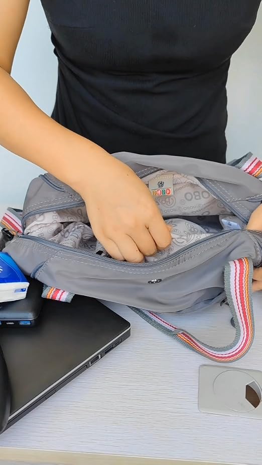 Bolso Cruzado De Nailon Para Mujer - Ligero, Impermeable, Antirrobo, Ideal Para Viajes