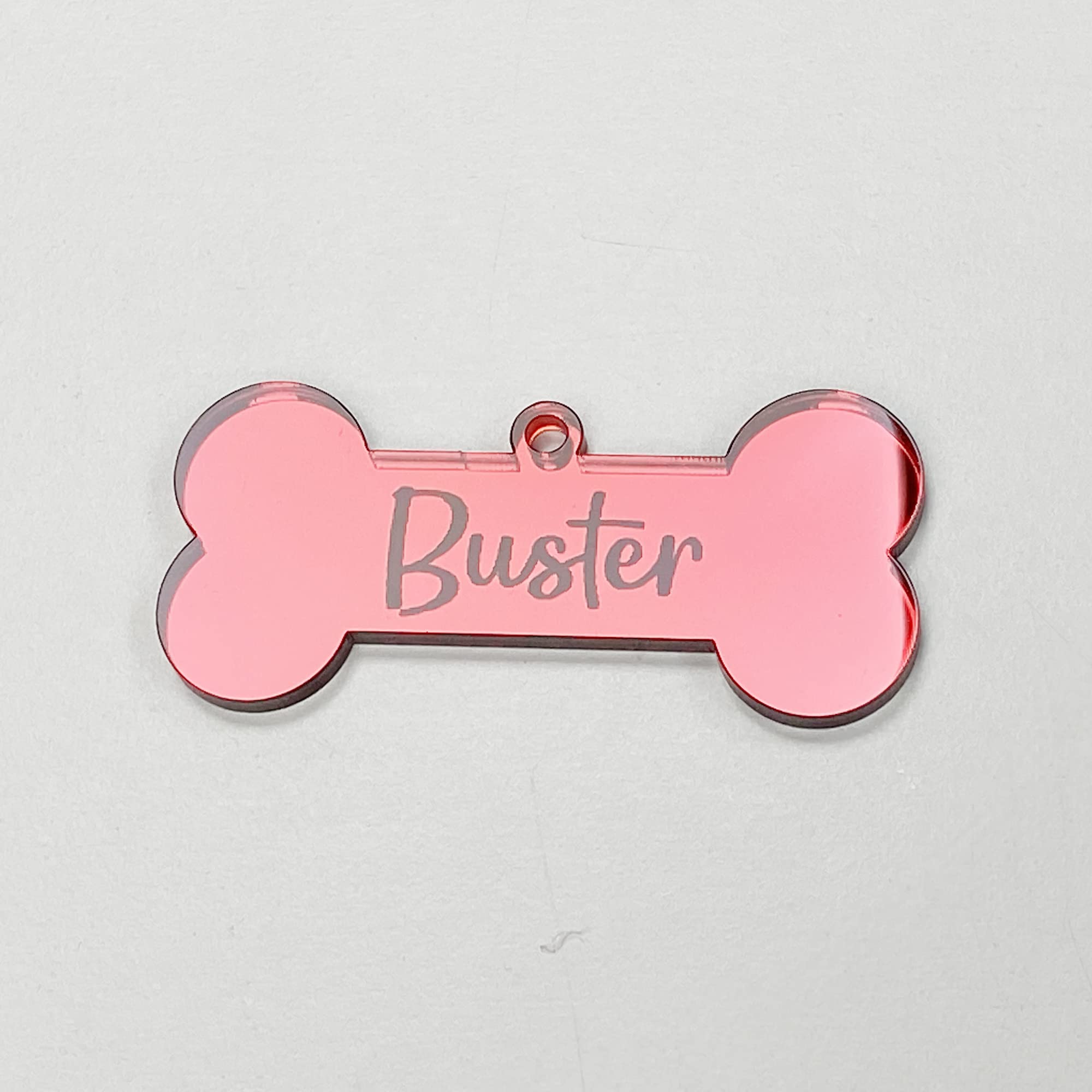 Print Maniacs Pets First Christmas Bauble Hanging Tree Decoration Memorabilia Memorial family Dog Bone Mirror Personalised Name Gift (Red)