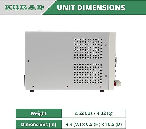Miniatura 6 de KORAD KA3005P - Precisión programable Variable Ajustable 30V, 5A DC Fuente de alimentación lineal Digital Regulada Grado de laboratorio..