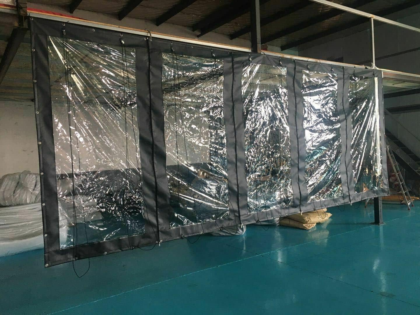 Waterproof Commercial Grade 0.5mm Vinyl Clear Awning Canopy Roll Up Patio Enclosure (8x10ft.)