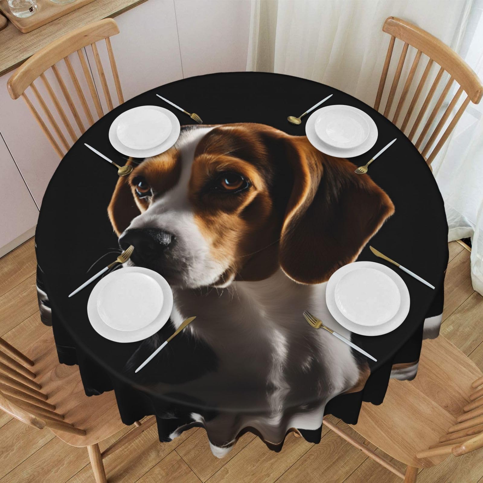 Nappe ronde motif chien mignon 152 cm pour réchauffer vos repas