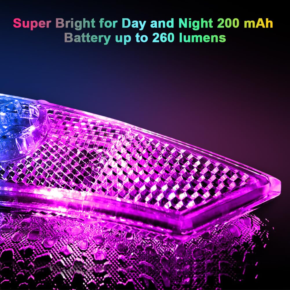 flintronic Bike Spoke Lights, 2Packs Tire Flash Lamp LED Neon Wheel Flashing Lights Cycle Lights, Waterproof 3 Blinking Modes - Image 2