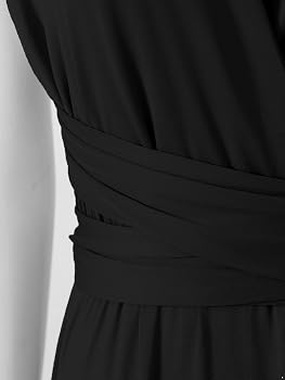 slim fit dress slacks Evan Picone Black Pleaded Chiffon V-Neck Cocktail Dress Size 14 Large
