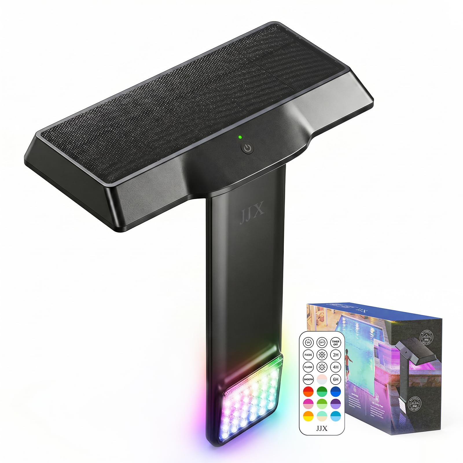 Photo 1 of **USED, NOT FUNCTIONING** JJX Solar & USB Rechargeable LED Pool Lights for Inground and Above Ground Pools, 20 Colors 3 Lighting Modes with Timer & Remote Control, IP68 Waterproof Pool Lights Solar Powered