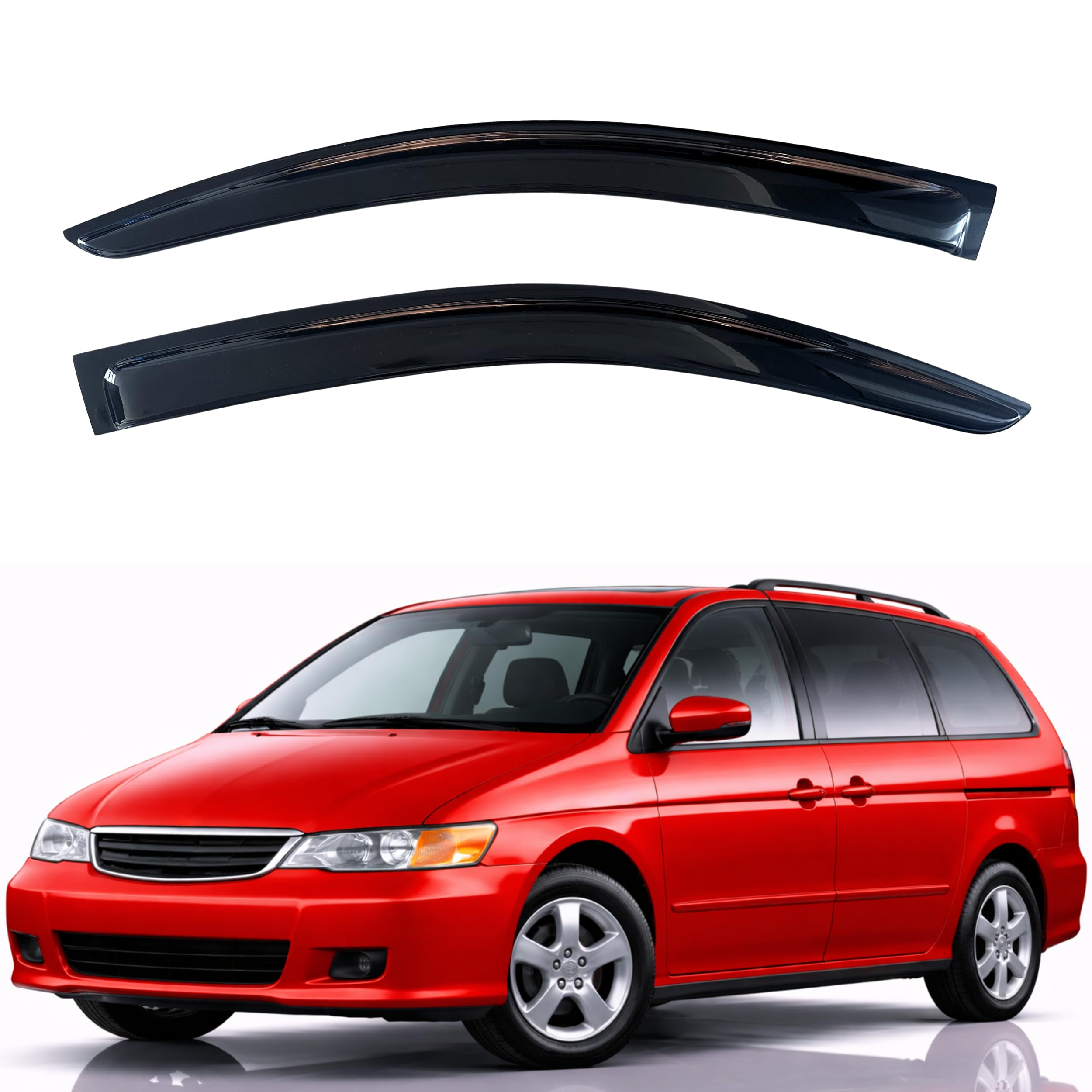 KPY Rain Guards Fit for 1999-2004 Honda Odyssey, Out-Channel Window Visors Vent Wind Deflectors 2PC, Car Accessories for 99-04 Odyssey