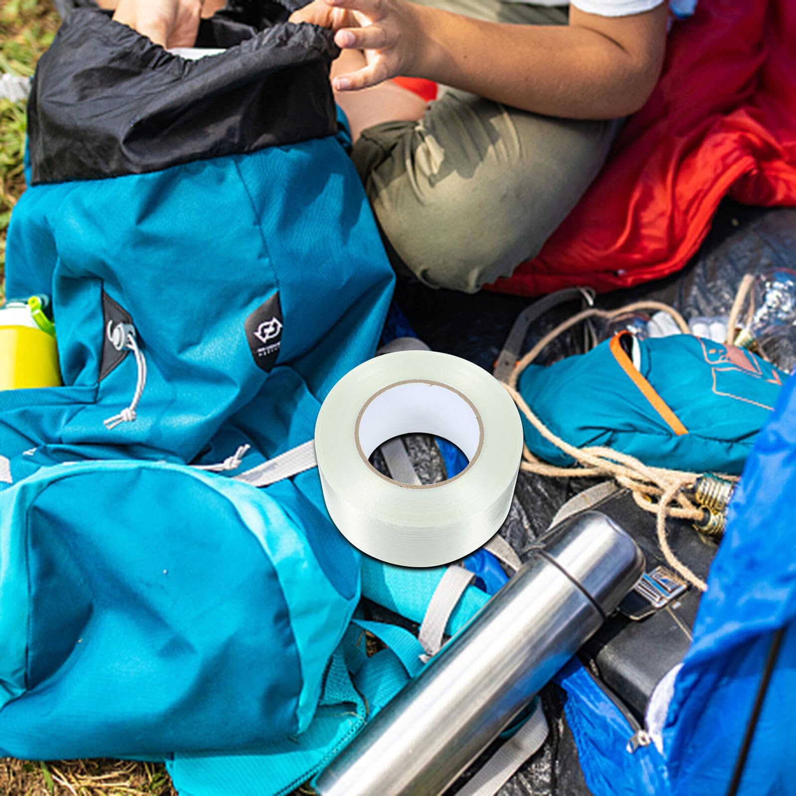 Fiberglas Reparaturband Wasserfest Selbstklebend Reißfest für Zeltplane Faserverstärktes Dichtungsband ohne Kleberückstände Langlebig und Verschleißfest