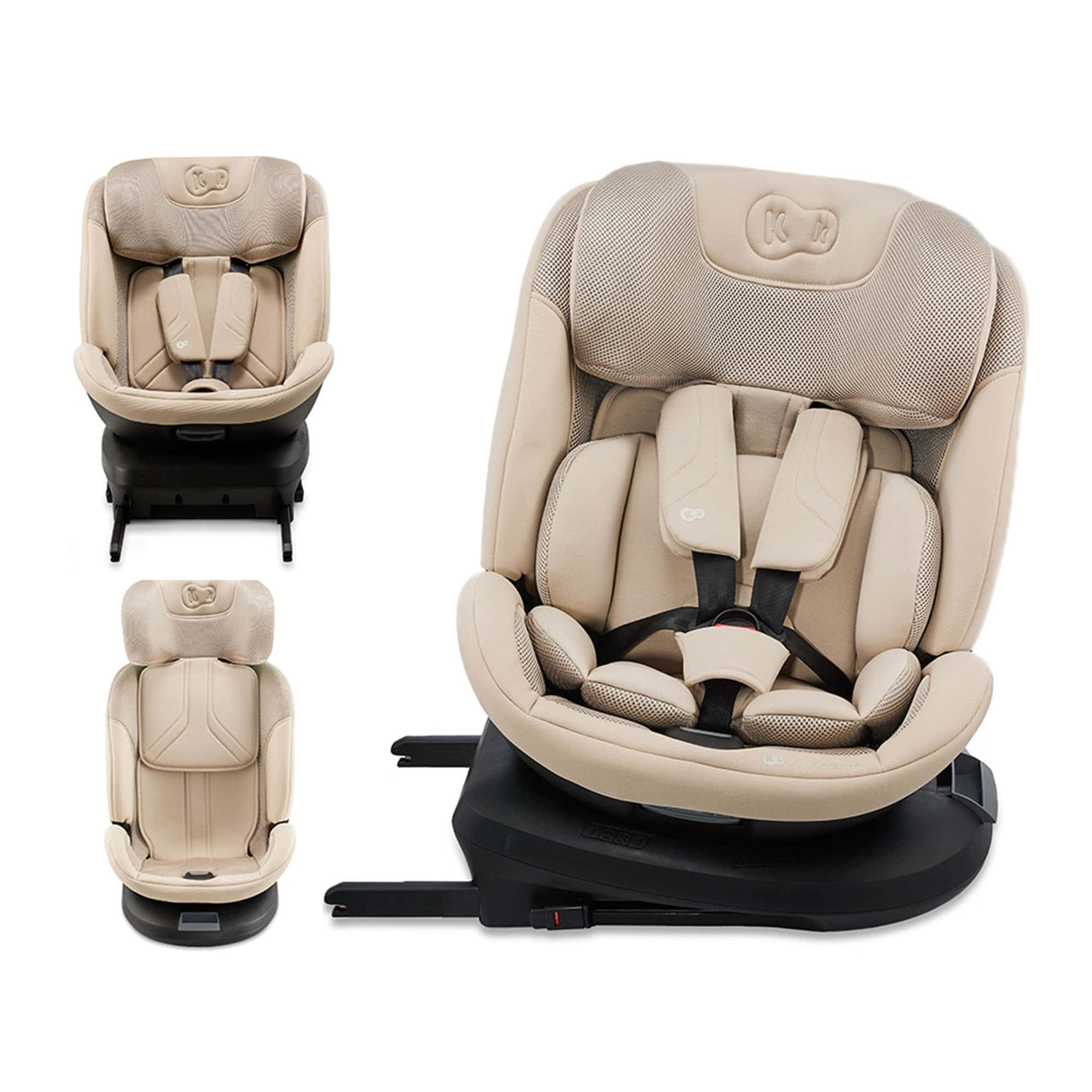 Kinderkraft XPEDITION3 I-​Size 40-​150 cm, Siège auto bébé 0 à 36 kg évolutif, Groupe 0/​1/​2/​3, Isofix 360° pivotant, Ajustable d'une seule main, Protections latérales, SPS+, H-​GUARD+, Beige