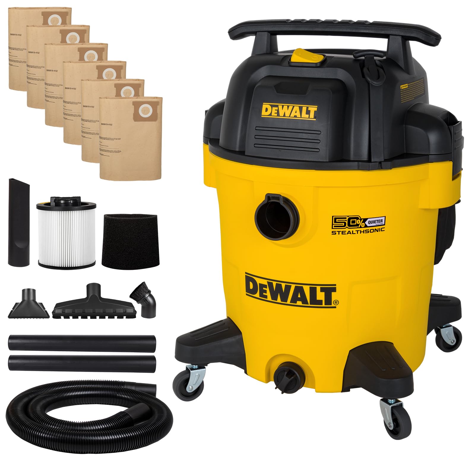 DEWALT 12 Gallon STEALTHSONIC Shop Vacuum