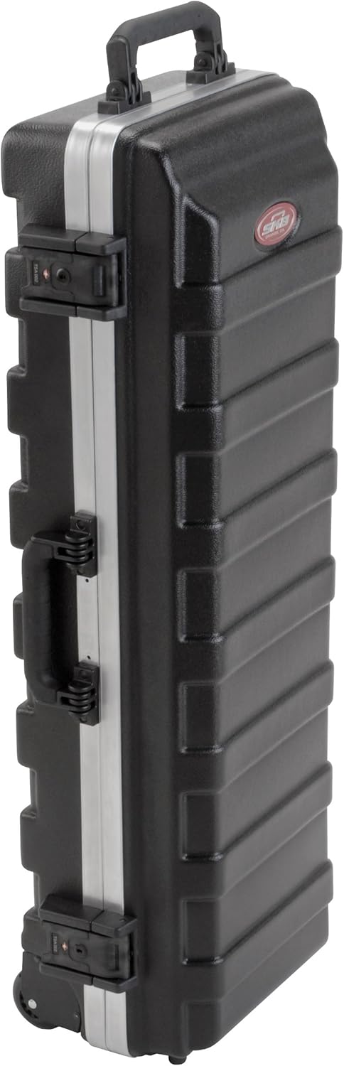 SKB Compact Stand Case 36-1/2 x 11-7/8 x 8-1/4 with Wheels & Straps, TSA Latches, Over molded Handle