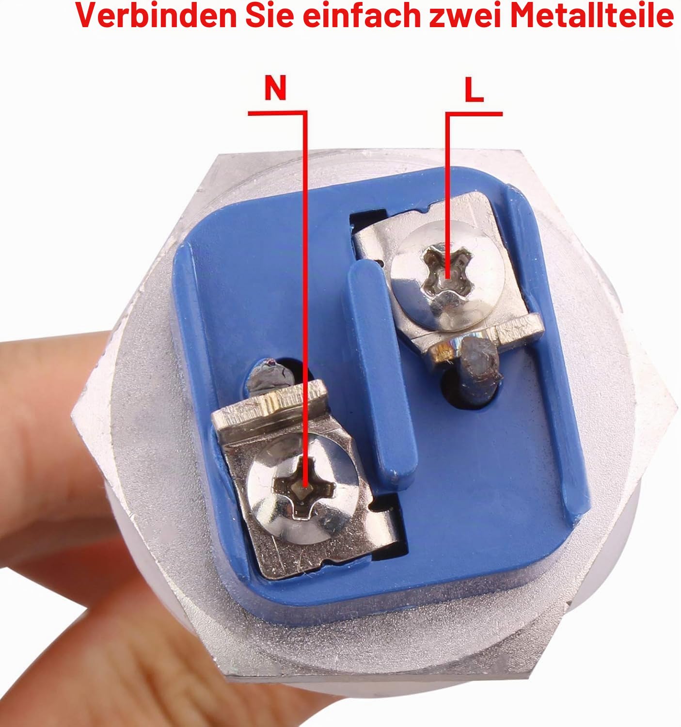 DERNORD Heizelement, 220 V, 1000 W, 2,5 cm, kurz, zusammenklappbar, elektrisch, Brühwasserboiler, Heizung, BSP-Gewinde, Edelstahl-Flansch