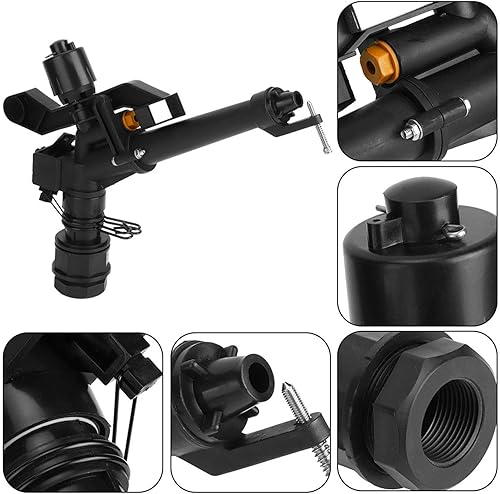 Miniatura 5 de Gavigain Aspersor de riego, aspersor de jardín ajustable de rosca hembra DN25 de 1.5 a 1 pulgada, rociador giratorio de 360 grados, riego de granja,