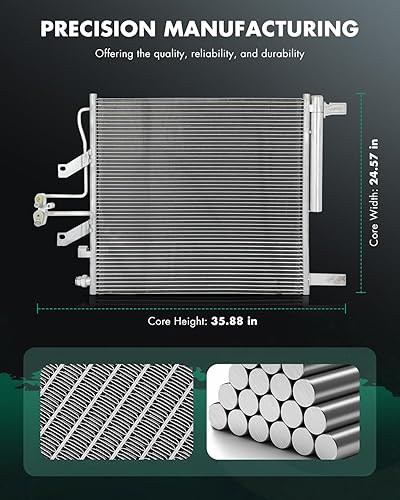 Vista 333 de SCITOO Aire acondicionado condensador compatible con Chevrolet, para modelos GMC - Silverado 2500 HD 2015-2019 - Sierra 2500 HD 2015-2019 - 6.0L