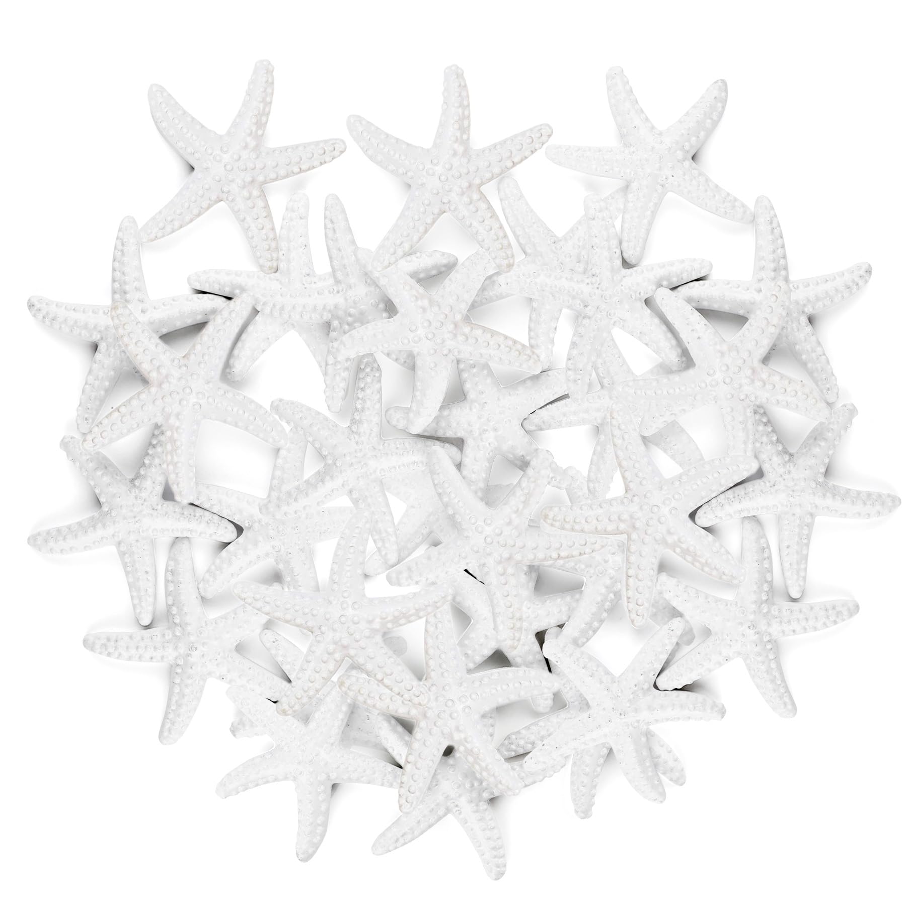 Étoile de mer blanc AUEAR résine 1,8 cm pour loisirs créatifs et scrapbooking marin