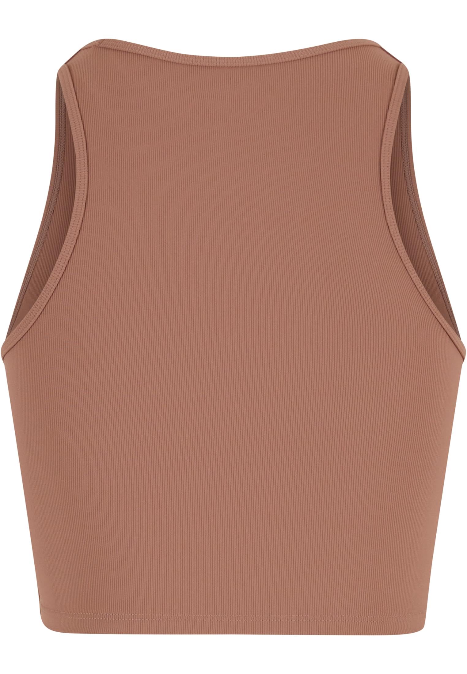 Urban Classics Damski tank top damski, sportowy top z racerback, top do jogi, rozmiary XS - XL, jasnobrązowy, XL