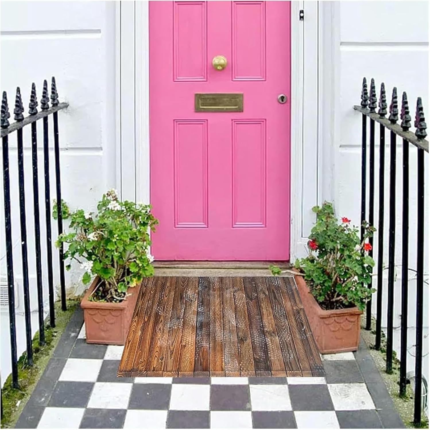 Threshold Ramp, Doorway Wooden Threshold Ramp - 3/4/5/6/7/inch Rise, Non-Slip Slope Pad for Wheelchairs/Cars/Bikes, Portable Driveway Curb Ramp, Load 300kg/660lbs