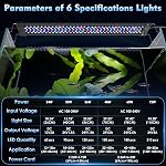 AQQA LED Aquarium Light 30W for 18-24 Inch Fish Tank, 24/7 Mode&DIY Mode Full Spectrum Fish Tank Light, IP68 Waterproof High Lumen Aquarium Plant Light, Adjustable Brightness/Timer, Memory Function
