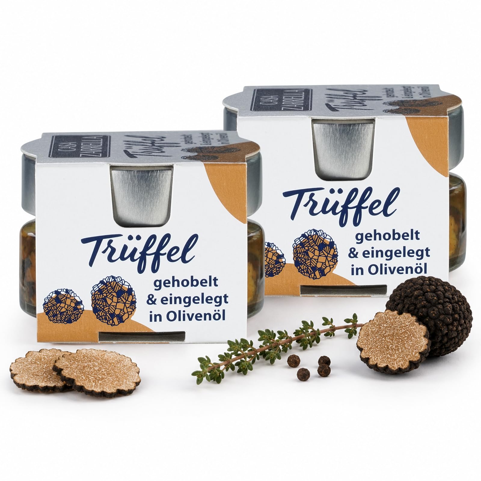 Casa Zarrella Trüffel-Carpaccio 40g – 2er Pack | Hauchdünn Gehobelter Sommertrüffel in Olivenöl – Edler Geschmack für Pasta, Fleischgerichte & Salate