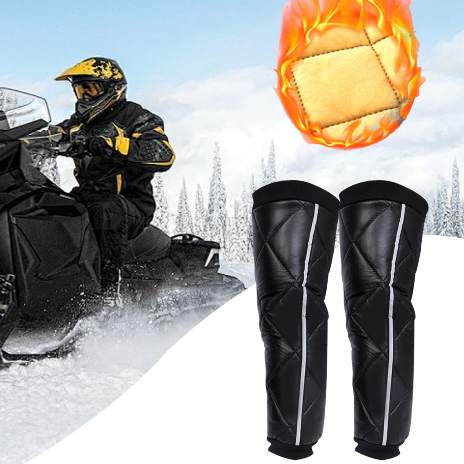 Warm Leg Sleeves, Waterproof Motorcycle Knee Pads, Outdoor Cycling Windproof Leg Warmers Leg Guards, Zipper Thermal Leg Warmer For Cycling, Snowboarding, Camping