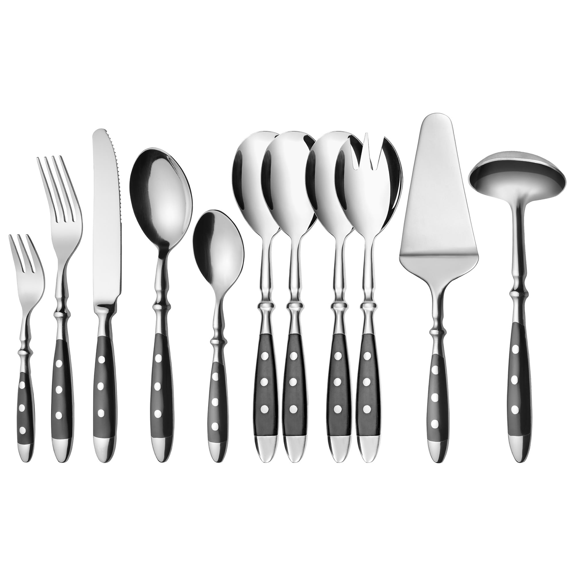 GRÄWE® Würzburg - Set di posate per 6 persone, in acciaio INOX, 30 pezzi, senza nichel, inossidabile, lucidate a mano, lavabili in lavastoviglie