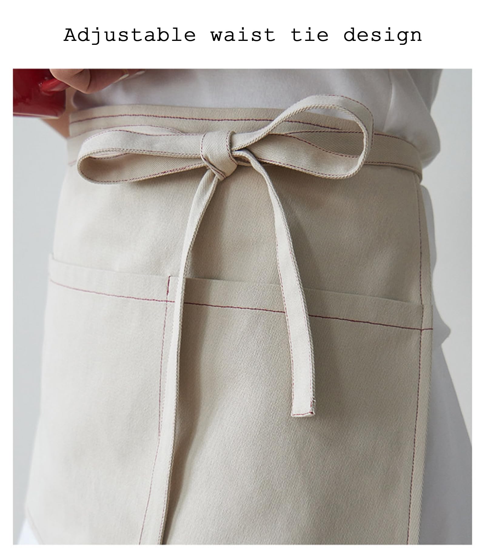 Grembiule Corto In Denim da Donna Con 3 Tasche, Regolabile, Ideale Per Ristoranti, Bar e Caffetterie