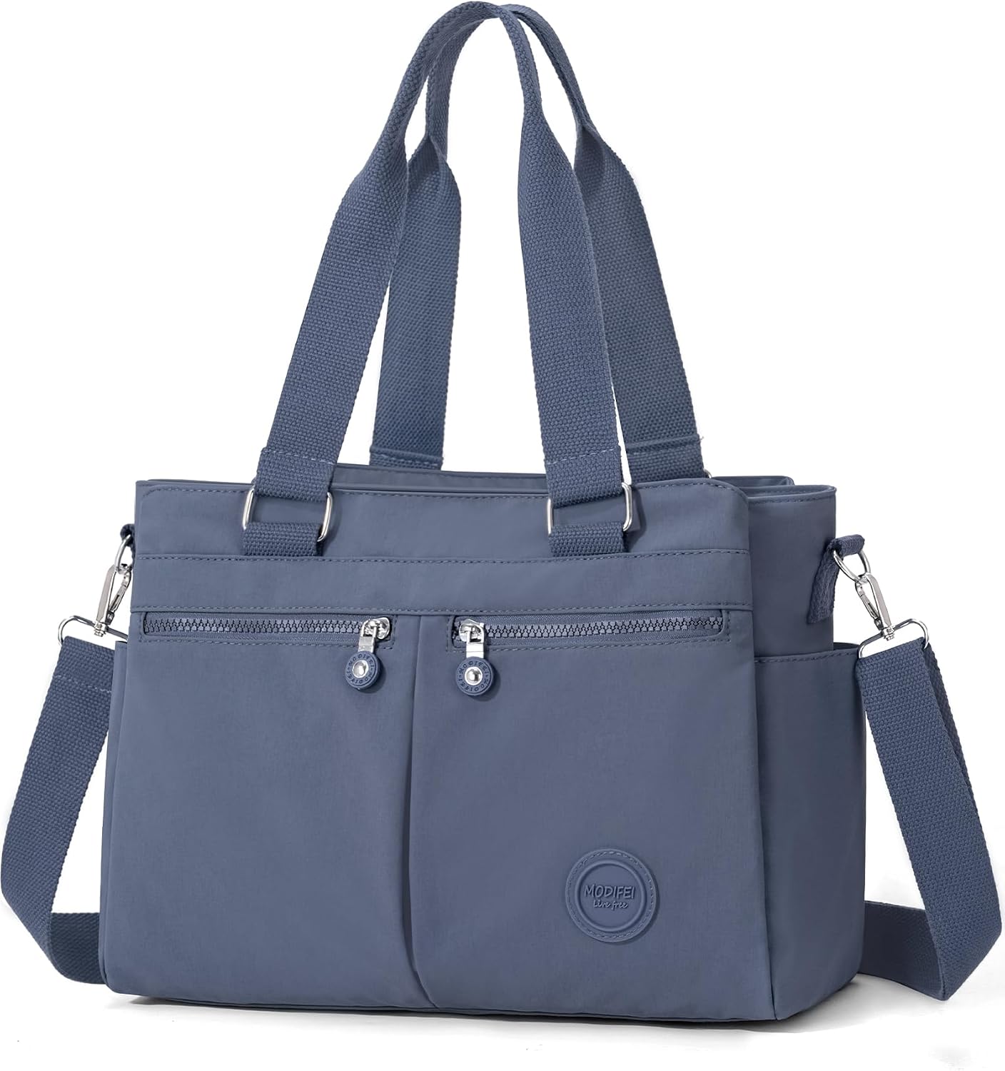 Nylon Tote Bag for Women Medium Crossbody Bags Multi Pocket Ladies Purses Shoulder Handbags Pocketbooks Travel Bag