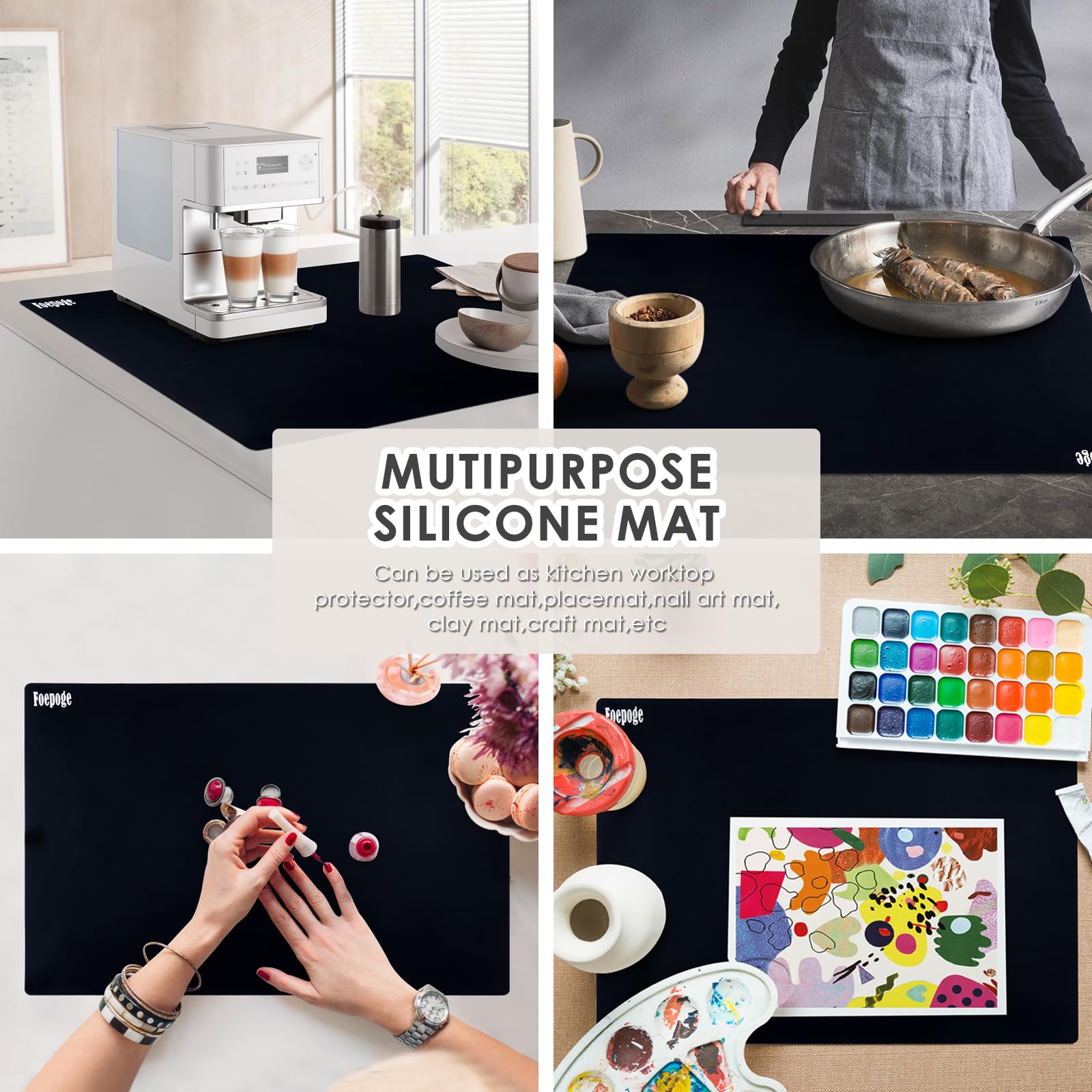 Grand 92x61cm Tapis en Silicone Pour Resine Tapis de Table Silicone