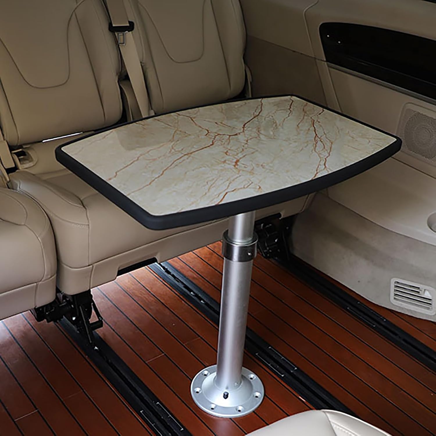 RV Boat Table Pedestal, Detachable Telescopic Aluminum Alloy RV Table Legs Stand Base, 45-69 cm/17.7-27 in Adjustable, for RV Marine Boat Yacht