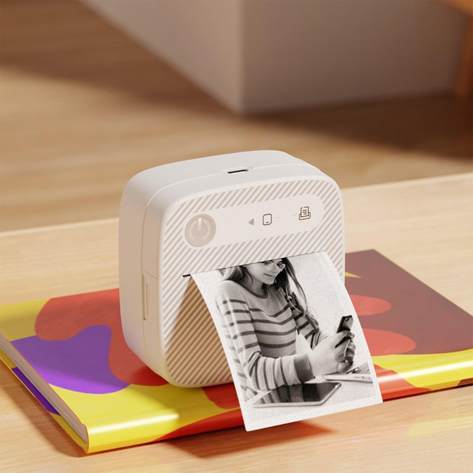 Amazon.com: Lovskoo 200DPI Mini Thermal Printer Pocket Portable