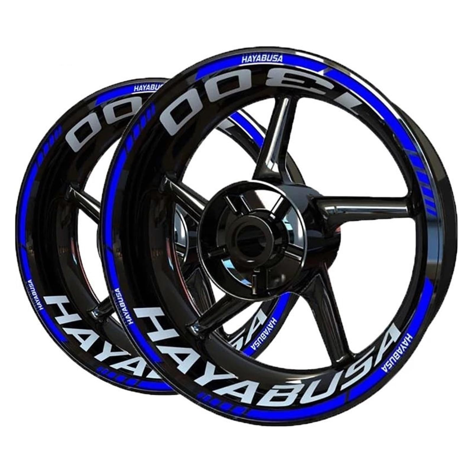Motorcycle Reflective Wheel Stripe Sticker Set Waterproof Rim Decals for Suzuki for Hayabusa 1300