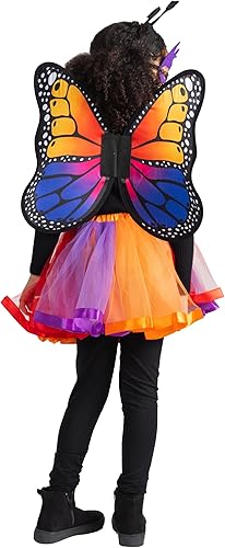 Miniatura 2 de Dress Up America Disfraz de alas de mariposa para niñas, disfraz de mariposa para niños, capa de mariposa, diadema, máscara y tutú