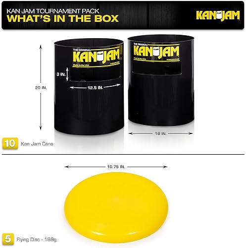 Miniatura 6 de Kan Jam Tournament paquete con juegos de lanzamiento de discos para el patio trasero, playa, parque, para exteriores o interiores, viene con 5