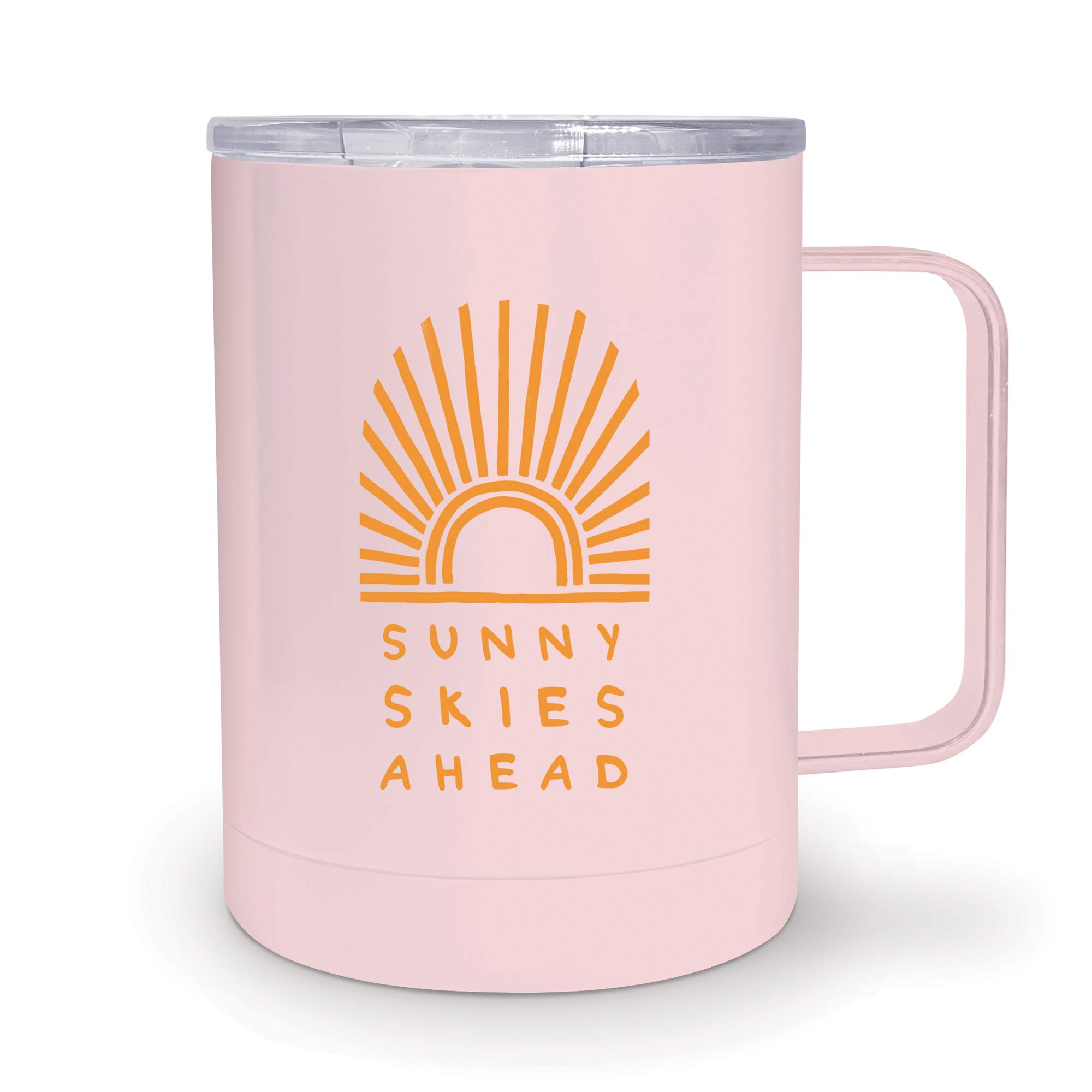 Studio Oh!Insulated Coffee Mug Sunny Skies Ahead - 15-Ounce Stainless Steel Mug Keeps Beverages Hot or Cold for Hours - Unique Travel & Office Gift for Men & Women