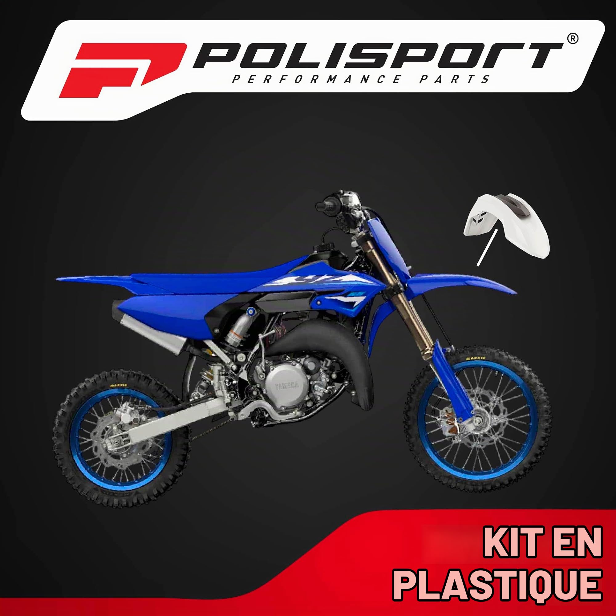 Polisport SM-Line Garde-Boue Avant pour Moto Blanc