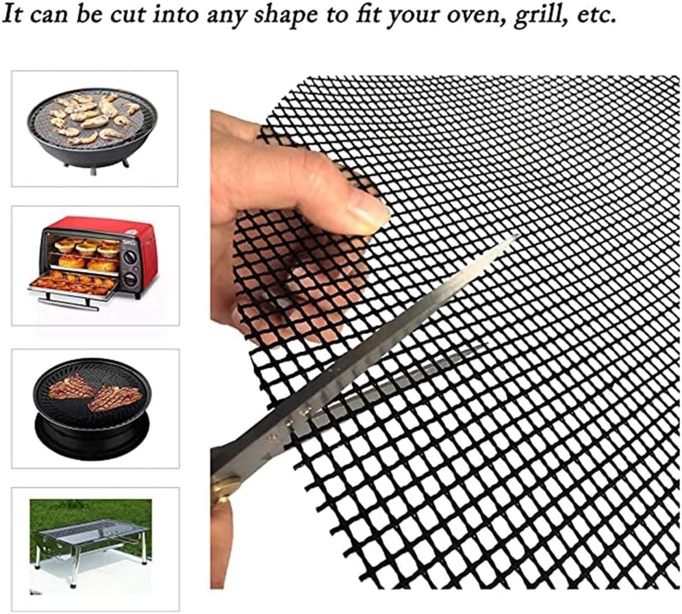YFYYJ Grill Mesh Mat, Non Stick Barbecue Grill Sheet Liners, Grill Accessories, for Gas Charcoal Electric Barbecue : Patio, Lawn & Garden
