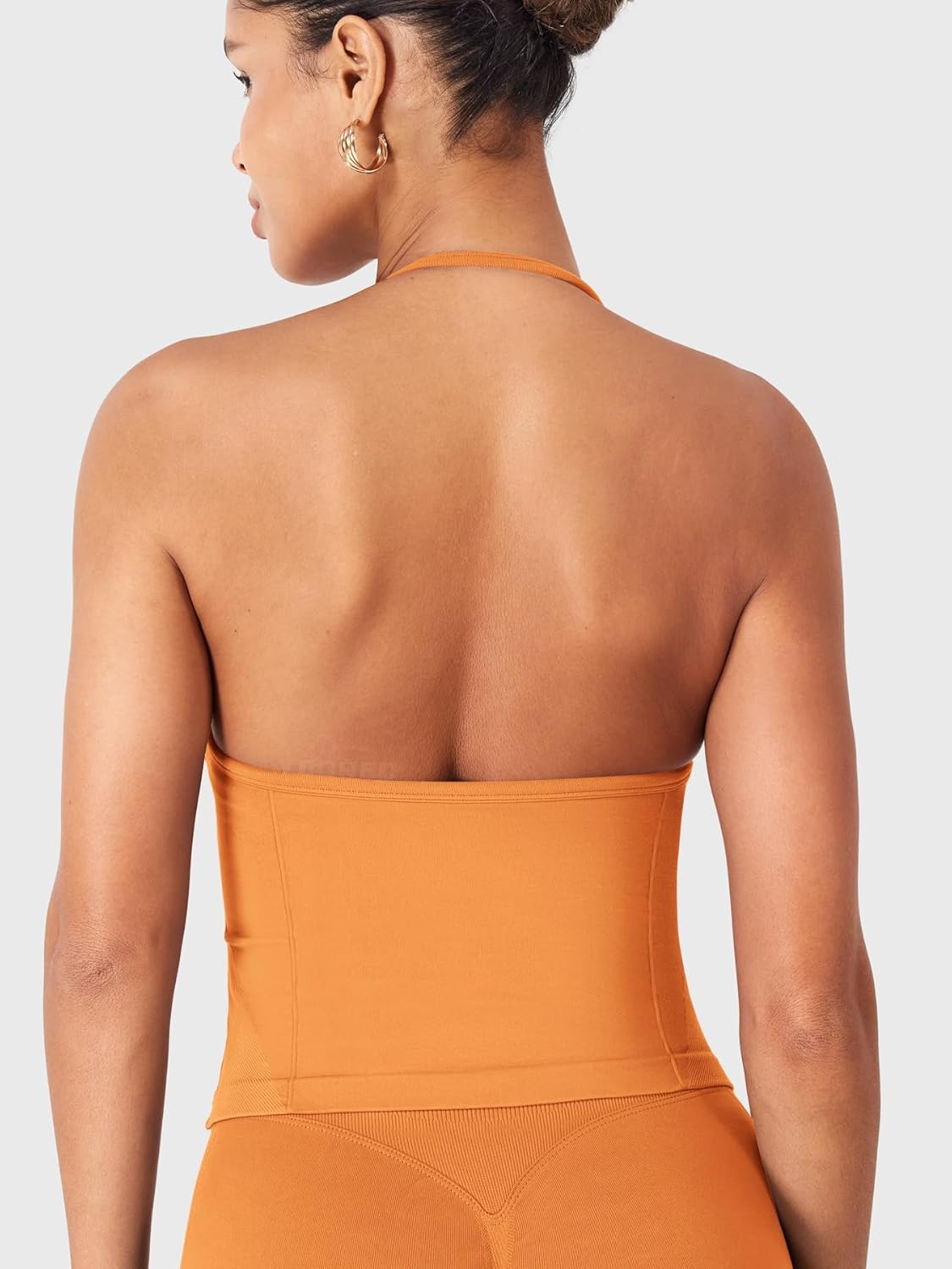 YEOREO SoftHue Impact Longline Strappy Top Women's Halter Workout Tank Tops Backless Gym Longline with Adjustable Strap - Image 5