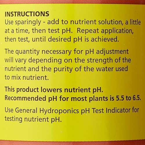 Miniatura 12 de General Hydroponics pH Up Liquid Premium Buffing - Líquido para estabilidad del pH, 1 galón