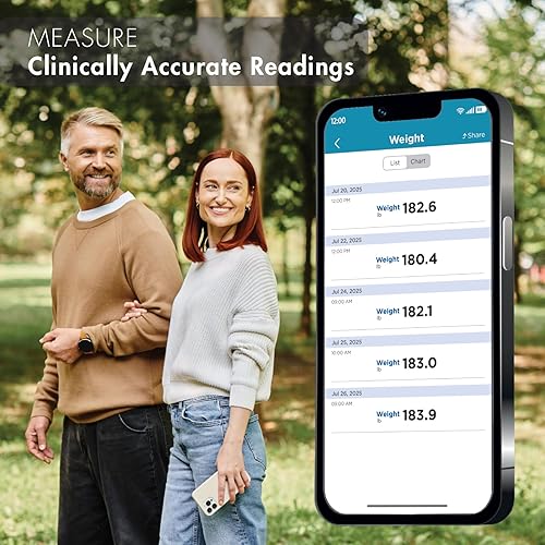 Miniatura 5 de Trackstar Báscula digital inteligente de plataforma ancha  Capacidad de peso de 550 libras  Aplicación de monitoreo trackstar  Compatible con
