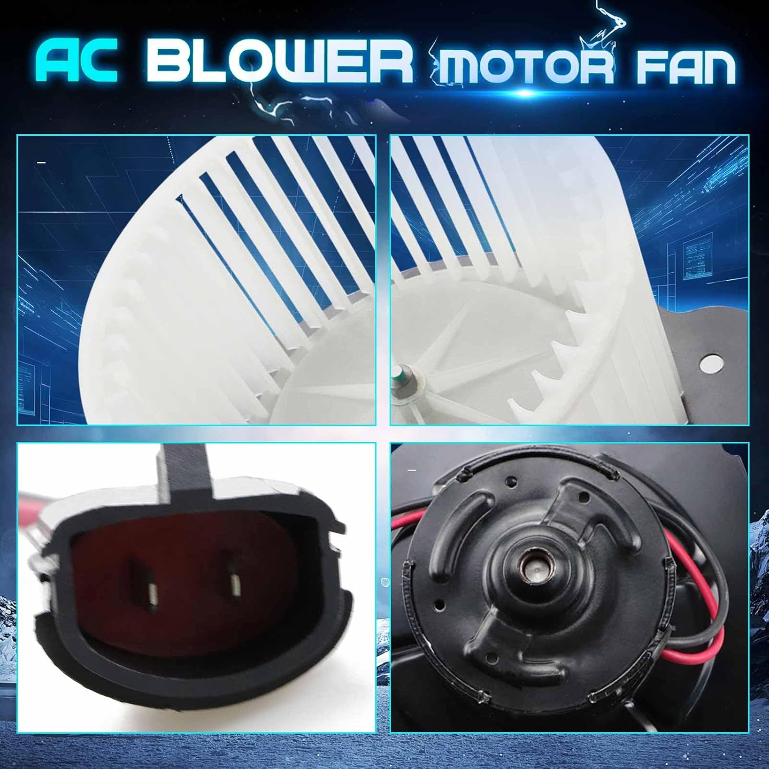 Heater Blower Motor Assembly F47Z 19805 A for 1984-1990 Ford Bronco II, 1991 1992 Ford Explorer, 1983-1994 Ford Ranger 700151