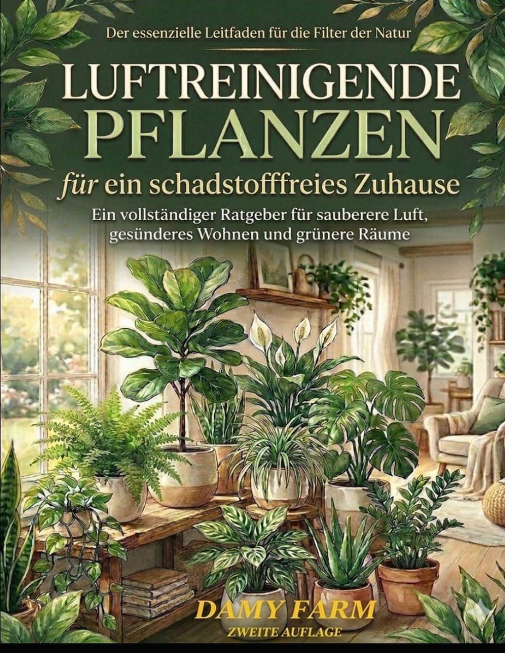 LUFTREINIGENDE PFLANZEN für ein schadstofffreies Zuhause: Ein vollständiger Ratgeber für sauberere Luft, gesünderes Wohnen und grünere Räume