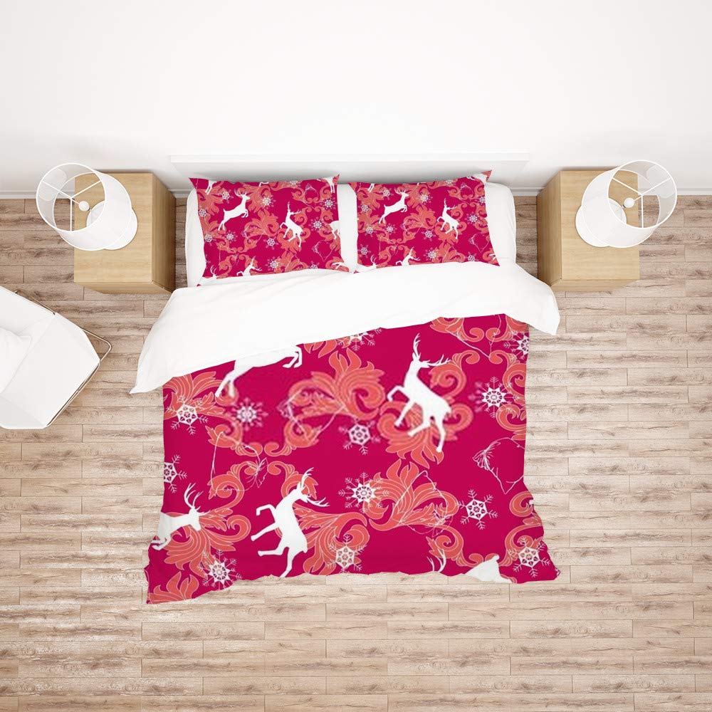 Parure de lit Noël motif renne simple pour réchauffer vos nuits d'hiver