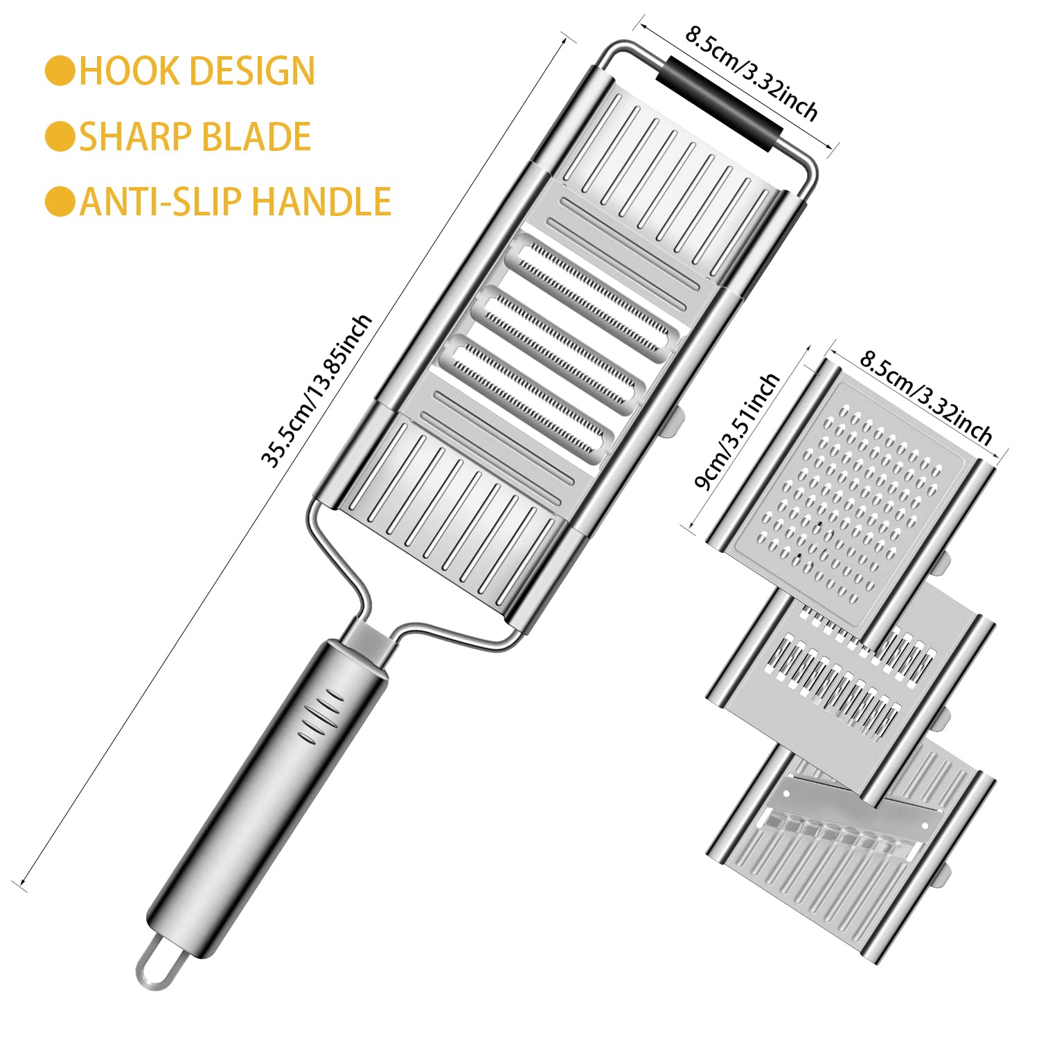 7-in-1 Gemüsehobel Set – Handgemüseschneider Mit 4 Klingen & Schutzhandschuh Für Schnelles Schneiden