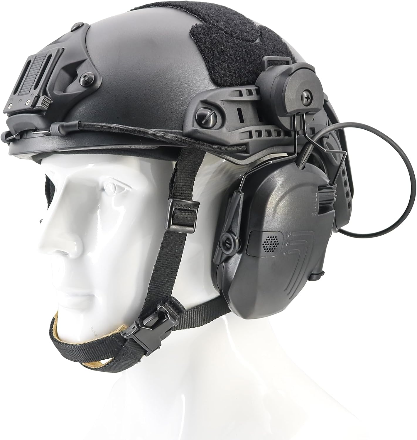 Tactical Noise-Reduction Headset for ARC Rail Helmets, Hearing Protection Ear Muffs for Shooting, Hunting,Airsoft